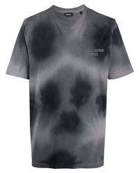 T-shirt à col rond imprimé tie-dye gris foncé Diesel