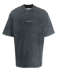 T-shirt à col rond imprimé tie-dye gris foncé Han Kjobenhavn