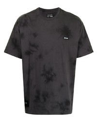 T-shirt à col rond imprimé tie-dye gris foncé Izzue