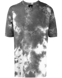 T-shirt à col rond imprimé tie-dye gris foncé Thom Krom