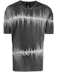 T-shirt à col rond imprimé tie-dye gris foncé Thom Krom