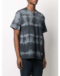 T-shirt à col rond imprimé tie-dye gris foncé John Elliott