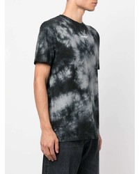 T-shirt à col rond imprimé tie-dye gris foncé Off-White