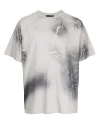 T-shirt à col rond imprimé tie-dye gris Heliot Emil
