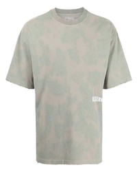 T-shirt à col rond imprimé tie-dye gris Izzue