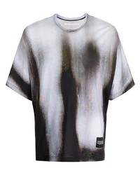 T-shirt à col rond imprimé tie-dye gris Julius
