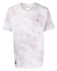 T-shirt à col rond imprimé tie-dye gris Musium Div.