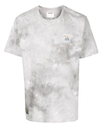 T-shirt à col rond imprimé tie-dye gris Musium Div.