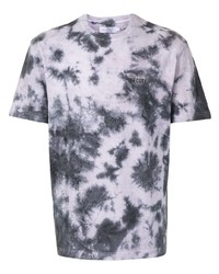 T-shirt à col rond imprimé tie-dye gris Off Duty