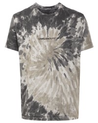 T-shirt à col rond imprimé tie-dye gris OSKLEN