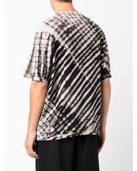 T-shirt à col rond imprimé tie-dye gris MA®KET
