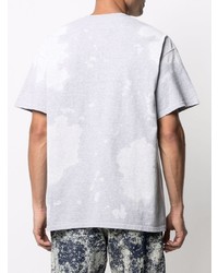 T-shirt à col rond imprimé tie-dye gris Corelate