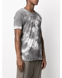 T-shirt à col rond imprimé tie-dye gris Thom Krom