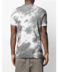 T-shirt à col rond imprimé tie-dye gris Thom Krom