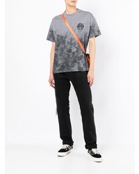 T-shirt à col rond imprimé tie-dye gris FIVE CM