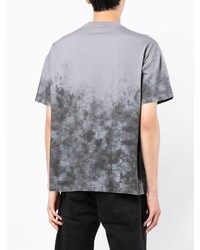 T-shirt à col rond imprimé tie-dye gris FIVE CM