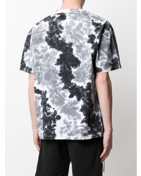 T-shirt à col rond imprimé tie-dye gris Nike