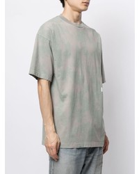 T-shirt à col rond imprimé tie-dye gris Izzue