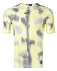 T-shirt à col rond imprimé tie-dye jaune 1017 Alyx 9Sm