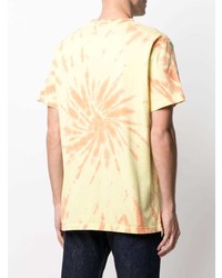T-shirt à col rond imprimé tie-dye jaune Deus Ex Machina