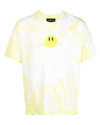 T-shirt à col rond imprimé tie-dye jaune Palmer//Harding
