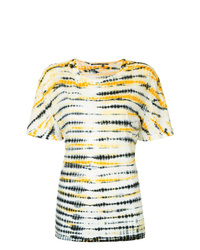 T-shirt à col rond imprimé tie-dye jaune Proenza Schouler