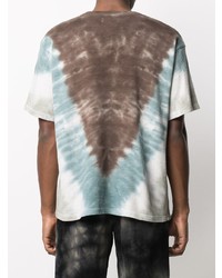 T-shirt à col rond imprimé tie-dye marron Siberia Hills