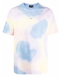 T-shirt à col rond imprimé tie-dye multicolore A.P.C.
