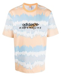 T-shirt à col rond imprimé tie-dye multicolore adidas