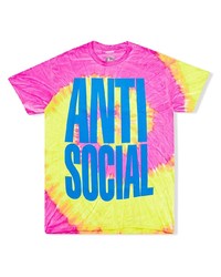 T-shirt à col rond imprimé tie-dye multicolore Anti Social Social Club
