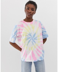 T-shirt à col rond imprimé tie-dye multicolore ASOS DESIGN