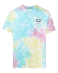 T-shirt à col rond imprimé tie-dye multicolore Chinatown Market