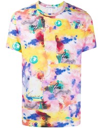 T-shirt à col rond imprimé tie-dye multicolore Comme Des Garcons SHIRT