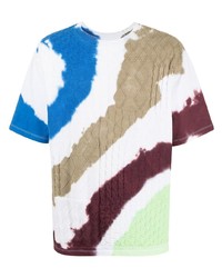 T-shirt à col rond imprimé tie-dye multicolore Coohem