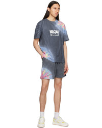 T-shirt à col rond imprimé tie-dye multicolore MSGM