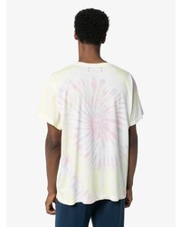 T-shirt à col rond imprimé tie-dye multicolore Amiri