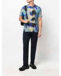 T-shirt à col rond imprimé tie-dye multicolore Paul Smith