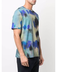 T-shirt à col rond imprimé tie-dye multicolore Paul Smith