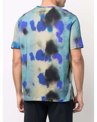 T-shirt à col rond imprimé tie-dye multicolore Paul Smith