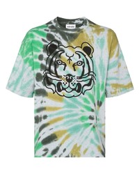 T-shirt à col rond imprimé tie-dye multicolore Kenzo