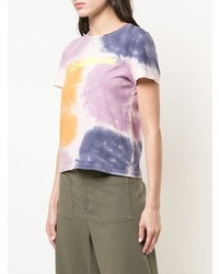 T-shirt à col rond imprimé tie-dye multicolore A.L.C.