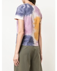 T-shirt à col rond imprimé tie-dye multicolore A.L.C.