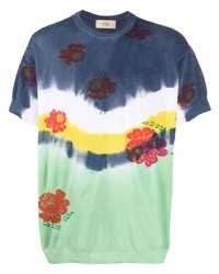T-shirt à col rond imprimé tie-dye multicolore Maison Flaneur