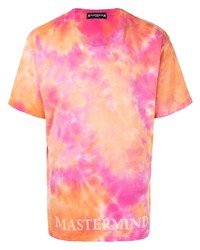 T-shirt à col rond imprimé tie-dye multicolore Mastermind World