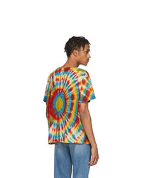 T-shirt à col rond imprimé tie-dye multicolore The Elder Statesman