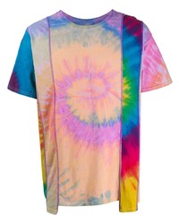 T-shirt à col rond imprimé tie-dye multicolore Needles