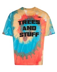 T-shirt à col rond imprimé tie-dye multicolore Phipps