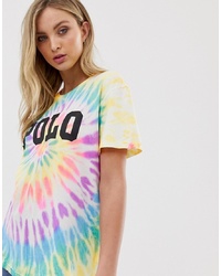 T-shirt à col rond imprimé tie-dye multicolore Polo Ralph Lauren