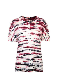 T-shirt à col rond imprimé tie-dye multicolore Proenza Schouler