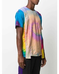 T-shirt à col rond imprimé tie-dye multicolore Needles